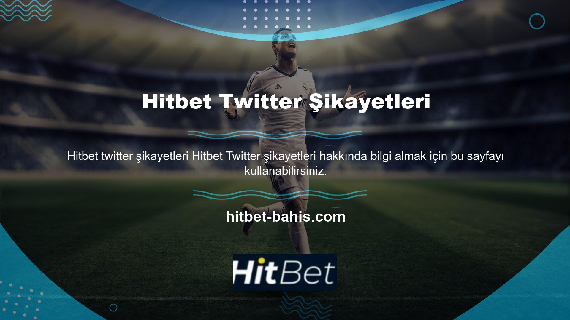 Hitbet Twitter Trust Analizi hakkında bazı oyun siteleri oynamak istediğinizden hariç tutar